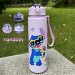 1Pc Disney Klm Cartoon Transparent Sports Water Bottle, Leakproof With Pop-Up Lid, Lightweight Rectangle Design For Fitness, Running, Gym, And Outdoor Activities - Perfect Gift For Birthdays, Mother'S Day, Christmas, Easter, St. Patrick'S Day, Graduation, Gym Hydration Gear | Playful Design | Leakproof Lid - Image 3
