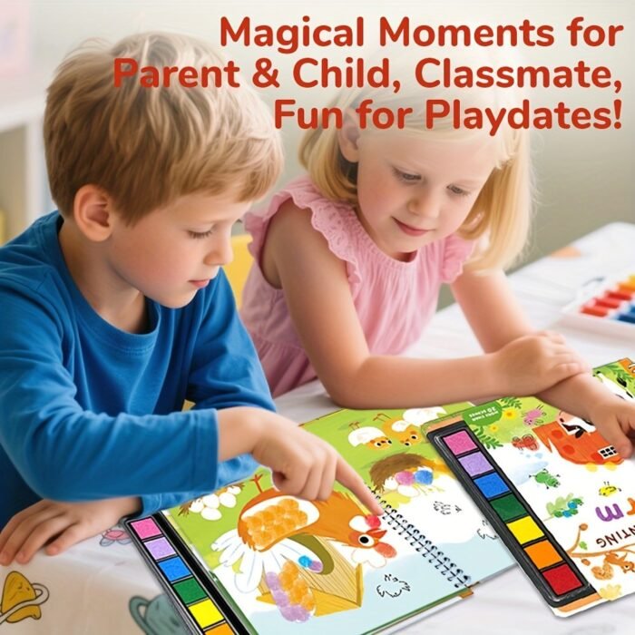 Magic Farm, 30+ Farm Animals Scenes, Diy Coloring Book For Finger Painting, Toys, Crayola Color Wonder Mess Free Fingerprint Ink Painting Activity Set, Finger Painting Alternative, Toddler Coloring, Travel Activity, Gift For Toddlers, Classroom Resources Primary, Colouring Books, Bear Tale? - Image 5