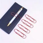 1Pc/5Pcs Metal Love Creative Paperclip Style Pen Holder, Simple Portable Student Notebook Holder Accessories Round Ballpoint Pen Clip - Image 19