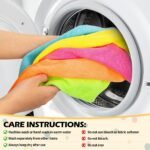 40Pcs/20Pcs/12Pcs/ 4Pcs Of Microfiber Cleaning Cloth 40Pcs Of Cleaning Rags For Housekeeping, Kitchen, Car, Reusable, 5 Colors Randomly Mixed, Unspecified Color (Green/Blue/Yellow/Orange/Pink) - Image 14