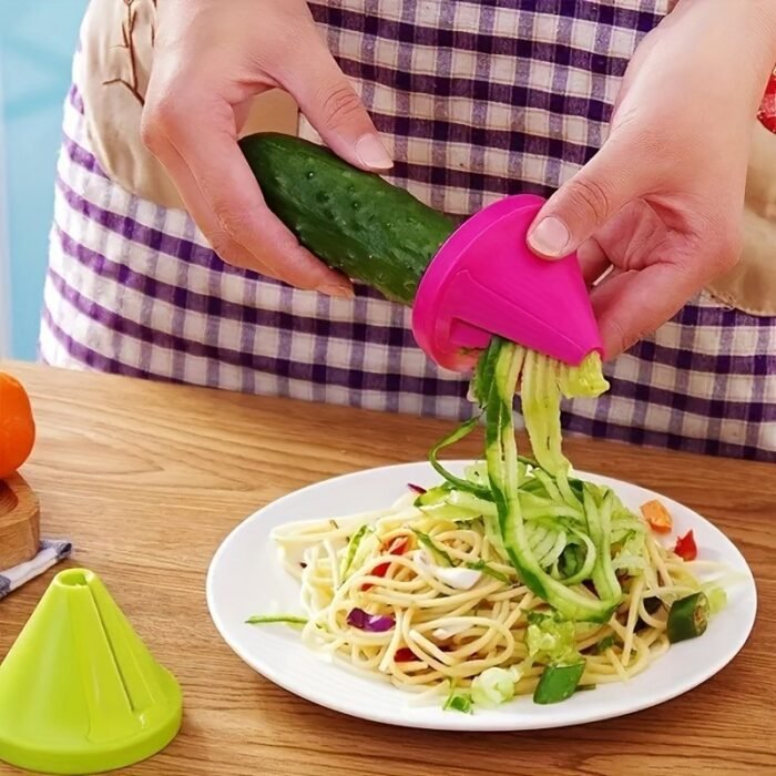 1Pc Vegetable Slicer - Heavy-Duty Plastic Construction, Efficient Cone Design For Carrots, Cucumbers, Potatoes, Beet - Quick Prep Time, Uniform Slices & Shreds - Compact Kitchen Gadget For Home & - Easy To Clean & Space-Saving Storage, Carrot Shredding, Coneshaped Slicer, Easyclean Material, Food Preparation, Ergonomic Handle, Sturdy Construction, Fruit Peeler, Cooking Enthusiasts - Image 6