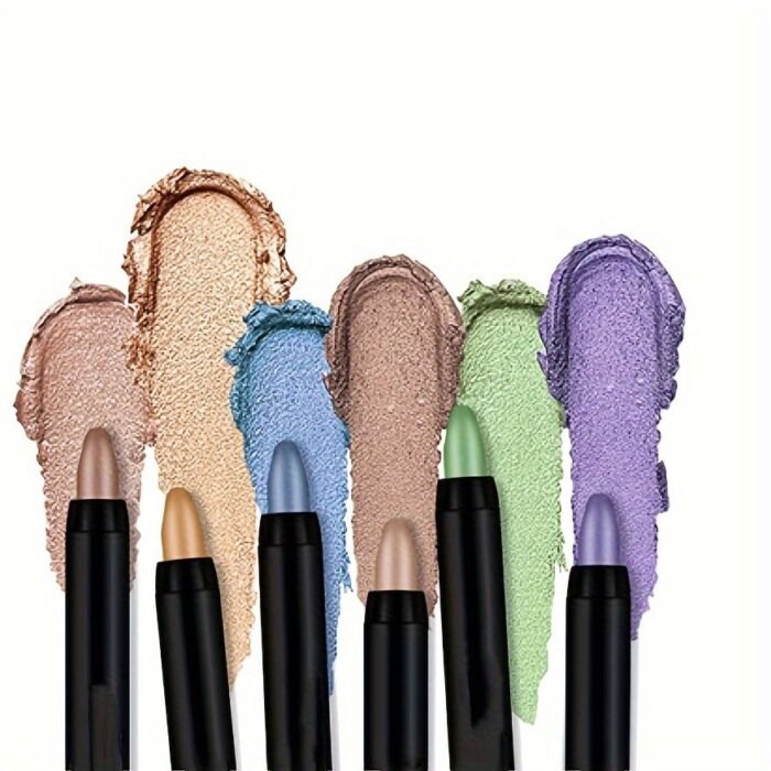 16-Color Matte & Shimmer Eyeshadow Stick - Long-Lasting, Waterproof, Blendable, Smudge-Proof For Precise Eye Makeup - Perfect For Dates, Parties & Birthdays - Sophisticated Look With Metallic Shades, Birthday Makeup | Rotating Mechanism | Smudgeproof Makeup - Image 10