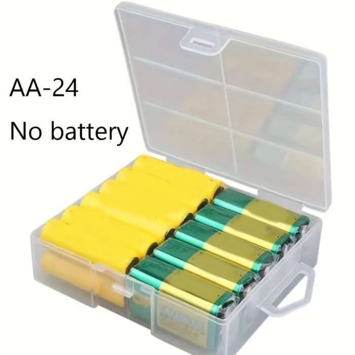 Sturdy Transparent Clear Battery Organizer Box - Holds 24 Aa Or 24 Aaa, Durable, Portable, And Space-Saving Storage Solution For Home, Garage, And Factory Supplies No Power Required - Image 5