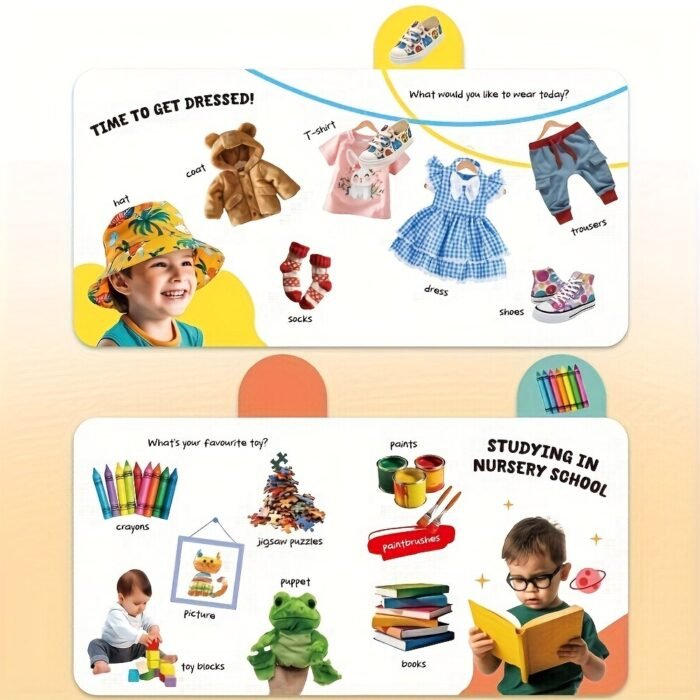 An Eventful Day, Early Childhood Word Learning Cognition Label Board Book, Perfect Ramadan Birthday Present For Kids, Bear Tale - Image 4