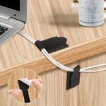 20Pcs Nylon Cable Management Clips - Black & White, Desk Organizer For Data And Computer Cables - Image 6