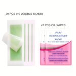 10/20/30Pcs Lip, Facial, Eyebrow Bikini Line Hair Removal Wax Strips, Amber, With Vitamin E Care Wipes - Image 5