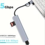 8-In-1 Usb Hub With Audio Jack, Multi-Port Adapter For Tablets, Usb-Powered, 5V Operating Voltage, Compatible With Tablets - Image 5