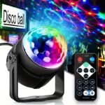 1Pc Rgb Disco Ball Light With Sound Activation - 7 Modes Remote Control, Usb Powered, Multi-Color Led For Home Decor, Dance Parties, Bars, Karaoke, Weddings, Halloween, Christmas, Desk Accessories, Party Decor Lighting | Colorful Lighting | Easy Setup Lights, Disco Ball Lights - Image 3