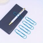 1Pc/5Pcs Metal Love Creative Paperclip Style Pen Holder, Simple Portable Student Notebook Holder Accessories Round Ballpoint Pen Clip - Image 18