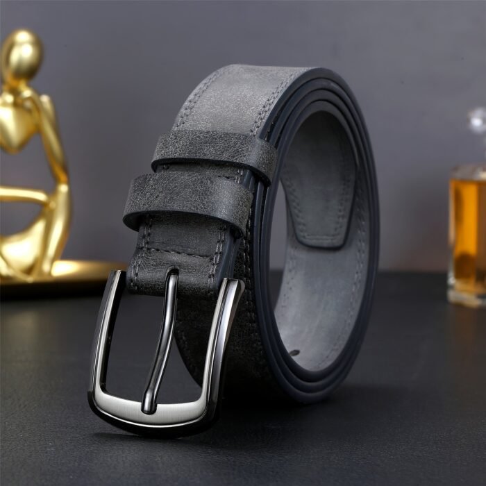 Stylish Wide Stitching Alloy Buckle Belt For Men - Durable, Adjustable, And Comfortable Accessory For Jeans And Trousers - Perfect For Daily Wear, Sports, And Casual Occasions - Image 9