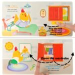 Rooster'S Early Wake-Up Lift-The-Flap Books, Good Wake - Up Habit Formation For Kid, Cute Illustration Style, Interactive Picture Push-Pull Book, By The Artist, Early Education Enlightenment, Best Birthday Gift, Bear Tale - Image 10