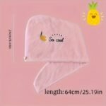 1Pc Magic Microfiber Hair Drying Towel - Quick Dry Shower Cap Turban For Women & Girls, Soft Polyester Fiber Bath Hat, Super Absorbent Lady Head Wrap With Button Closure, Shower Cap For Hair Drying - Image 6