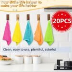 40Pcs/20Pcs/12Pcs/ 4Pcs Of Microfiber Cleaning Cloth 40Pcs Of Cleaning Rags For Housekeeping, Kitchen, Car, Reusable, 5 Colors Randomly Mixed, Unspecified Color (Green/Blue/Yellow/Orange/Pink) - Image 2
