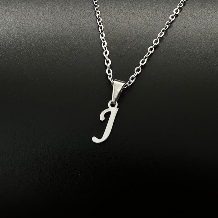 Stainless Steel Minimalist 26-Letter Pendant Necklace - Hip-Hop & Everyday Unisex Jewelry, Initial Gift For Women & Men, Durable Year-Round Wear, Necklace, Daily Wear Accessory, Modern Jewelry, Polished Finish - Image 19