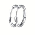 European And American Hot Selling Titanium Stainless Steel Hoop Earrings, Fashionable Unisex Simple Studs, Trendy Ear Cuffs Directly From The Factory 8Mm/10Mm/12Mm/14Mm/16Mm - Image 14