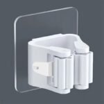 Wall-Mounted Mop Organizer Holder - Durable Space-Saving Storage Rack For Sponges, Mops, And Brooms - Ideal For Bathroom, Bedroom, Living Room, Entryway - Home And Dorm Utility Hook Hanger - Image 3