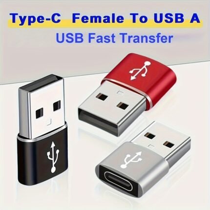 Usb C Female To Usb A Male Adapter, Type C To Usb A Charger Cable Converter For Iwatch 7 Airpods, Macbook, Iphone 11 12 13 14 Pro Max, Ipad Mini 6,.