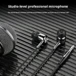 High Quality Semi-In-Ear Wired Headphones With Microphone - Perfect For Mobile Phones, Computers, Games, Karaoke, Wire Control With Microphone In-Ear, High Sound Quality, 3.5Mm Interface Universal, Unisex, Gifts For Boyfriends And Girlfriends, High-End Gifts, Cool Games For And Gifts, Hd Calls, Hifi Heavy Bass, Sports Running Jump Rope, High Appearance Level, Headset With Mic, Noise Cancelling Headphones With Microphone For Work, Headphones With Microphone Noise Cancelling,