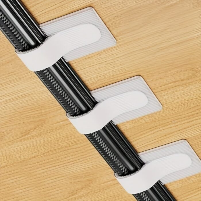 20Pcs Nylon Cable Management Clips - Black & White, Desk Organizer For Data And Computer Cables - Image 1