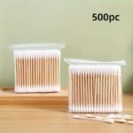100/300/500/800Pcs Jiyan Premium Dual-Tip Swabs - Hypoallergenic, Lint-Free & Alcohol-Free Reusable Ear Cleaning & Makeup Applicator Sticks With Individually Wrapped Hygienic Packaging For Sensitive Light Beige - Image 12