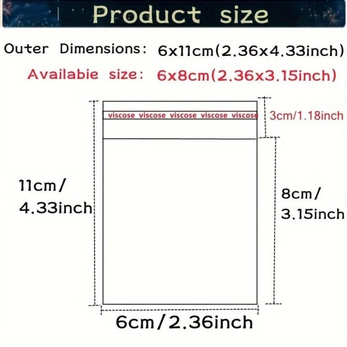 Self-Adhesive Cellophane Bag, Transparent Opp Plastic Packaging, Sealed, Jewelry Gift, Sweets - Image 16