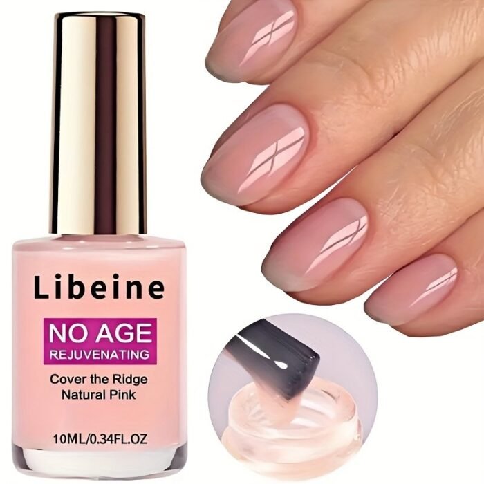 Natural Pink Nail Strengthener - Rejuvenating Keratin Treatment For Healthy, Shiny Nails, Alcohol-Free, Cuticle Oil, Nail Care Essentials | Natural Nail Color | Smooth Application - Image 1