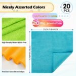40Pcs/20Pcs/12Pcs/ 4Pcs Of Microfiber Cleaning Cloth 40Pcs Of Cleaning Rags For Housekeeping, Kitchen, Car, Reusable, 5 Colors Randomly Mixed, Unspecified Color (Green/Blue/Yellow/Orange/Pink) - Image 4