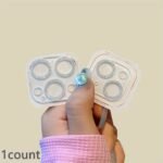 1Pc 9H Glass Camera Lens Protector For Iphone 11-15 Pro Max/Mini/Plus, Sparkling Diamond Design, Tempered Glass Screen Protection, Scratch Resistant And Easy Installation - Image 2