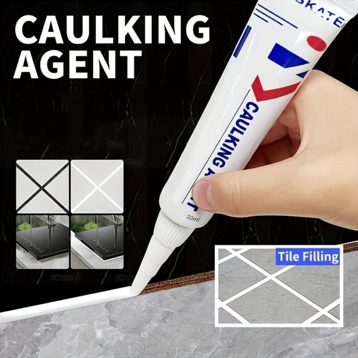 Premium Plastic Steel Mud Beauty Seam Glue/For Basin Rack, Shower Room, Sink Edge, Toilet, Bathtub, Floor Tile, Wall Tile, Tv Background Wall, Home Waterproof - Image 4