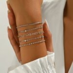 Set Of 5 European And American Stylish And Simple Daily Style Bracelets - Image 2