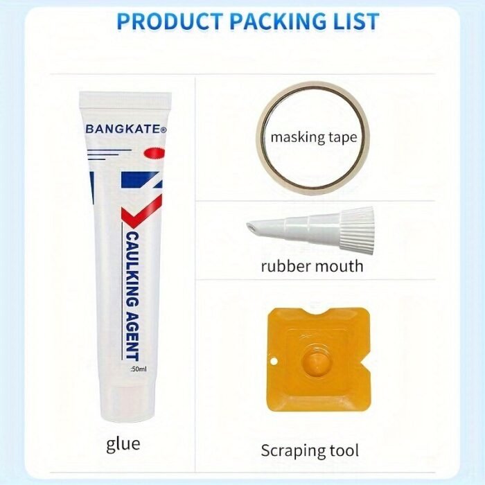 Premium Plastic Steel Mud Beauty Seam Glue/For Basin Rack, Shower Room, Sink Edge, Toilet, Bathtub, Floor Tile, Wall Tile, Tv Background Wall, Home Waterproof - Image 6