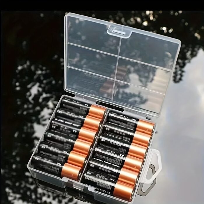 Sturdy Transparent Clear Battery Organizer Box - Holds 24 Aa Or 24 Aaa, Durable, Portable, And Space-Saving Storage Solution For Home, Garage, And Factory Supplies No Power Required - Image 4