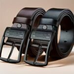 Men'S Belt, Vintage Pin Buckle Double-Sided Strap Business Casual Trousers Waistband