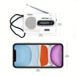 Portable Am Fm Radio - Mini Radio With Telescopic Antenna And Headphone Jack, Stereo Speaker Receiver Music Player - Image 2