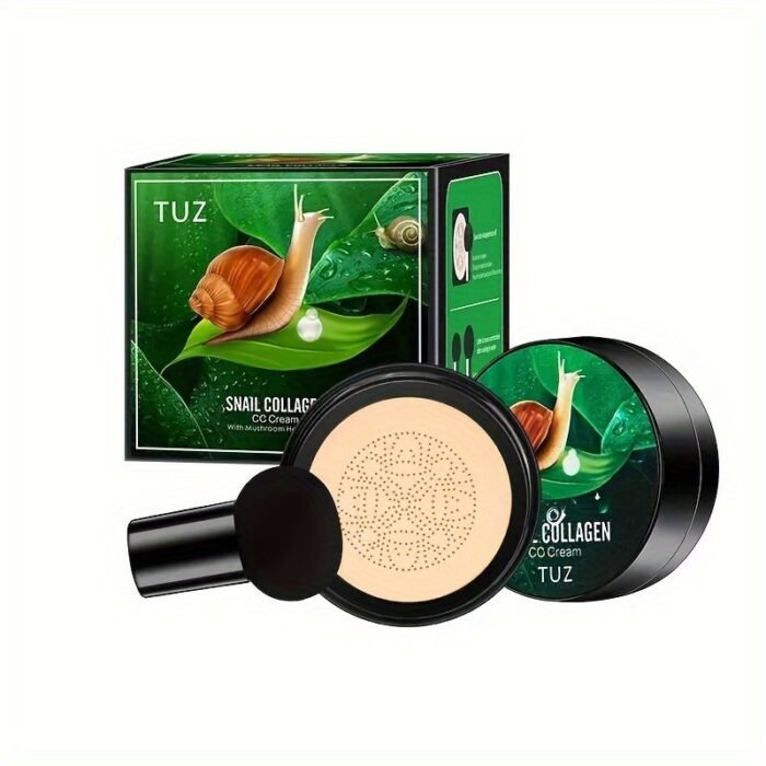 St. Patrick'S Day  1Pc Snail Collagen Cc Cream: Moisturize With A Long-Lasting, Waterproof Foundation Look! - Image 1