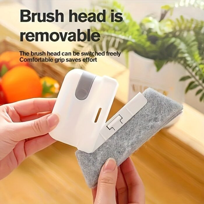 1Pc Door & Window Track Cleaning Brush - Hand-Held Slit Brush For Tight Gaps, Reusable Plastic Groove Cleaner With Ergonomic Handle, No-Scratch Kitchen Counter & Appliance Brush For Bathroom, Bedroom, Living Room Cleaning Supplies, Compact Design, Sturdy Construction, Housekeeping Tools - Image 10