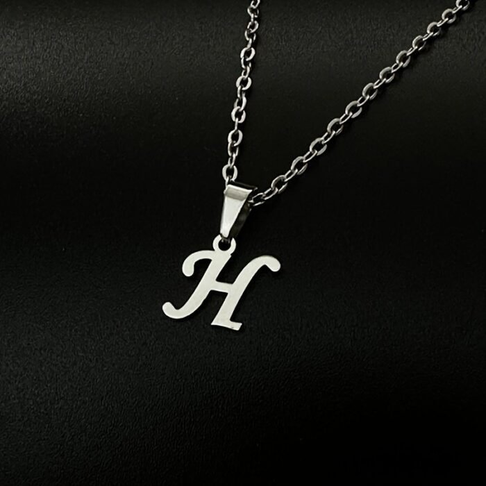 Stainless Steel Minimalist 26-Letter Pendant Necklace - Hip-Hop & Everyday Unisex Jewelry, Initial Gift For Women & Men, Durable Year-Round Wear, Necklace, Daily Wear Accessory, Modern Jewelry, Polished Finish - Image 16