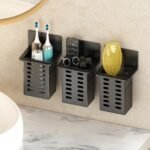 1Pc Toothbrush Holder For Bathroom, Wall Mounted Toothbrush Storage Rack, Bathroom Storage Organizer, Bathroom Multifunctional Toothpaste Toothbrush Container, Bathroom Accessories - Image 5