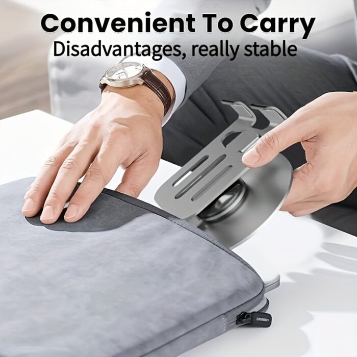Metal 360? Rotatable, Foldable And Adjustable Phone Holder For Desktop Live Streaming, Not For Car Use - All-Metal Foldable Holder Carbon Black - Image 7