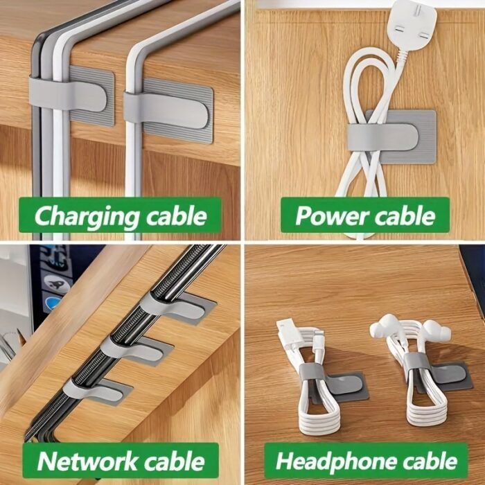 20Pcs Cable Management Tape - Durable Nylon, Easy-Lock Design For Neat Wire Organization, Scratch-Resistant Cord Wraps, Piece - Image 10