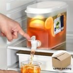 1Pc Large Capacity Plastic Beverage Dispenser With Spigot - Cold Kettle For Refrigerator, Ideal For Lemonade, Iced Tea, And Fruit Infusions, Durable Pp Material, Perfect For Home Use, Beverage Dispenser For Fridge - Image 3