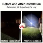 1/2/4/6/8Pcs 100 Led Solar Wall Lights Outdoor Solar Lights Pir Motion Sensor Solar Powered Sunlight Lamps Courtyard Lights Super Bright, 3 Modes Solar Motion Lights Outdoor, Solar Fence Lights Safety Lights For Garden Yard Outside - Image 6