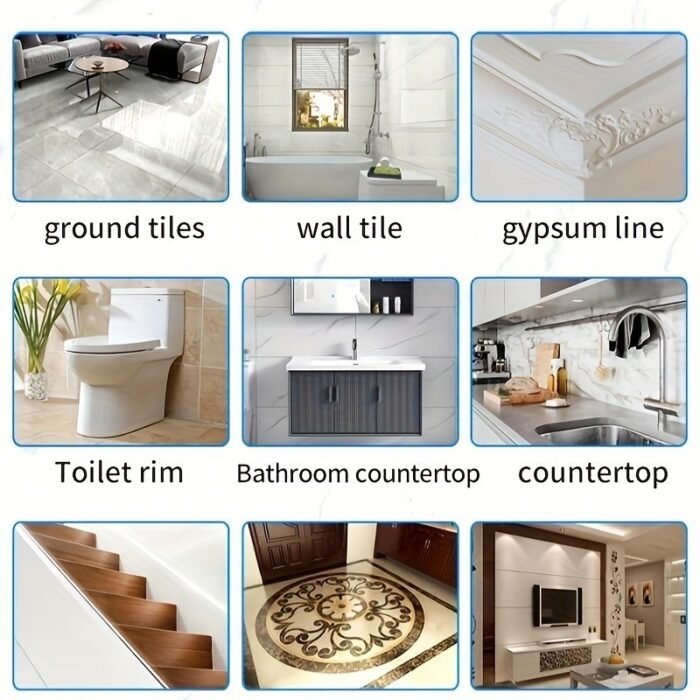 Premium Plastic Steel Mud Beauty Seam Glue/For Basin Rack, Shower Room, Sink Edge, Toilet, Bathtub, Floor Tile, Wall Tile, Tv Background Wall, Home Waterproof - Image 10
