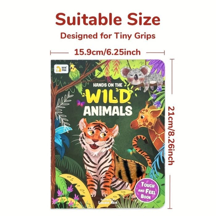 My First Touchy Wild Animals, Interactive Animal Touch Book For Youngsters And Youngsters - Early Learning Puzzle Storybook With Tigers, Lions And Monkeys Illustrations, Sensory Development, Ideal Gift For Youngsters'S Parties And Showers - Image 2