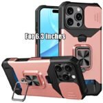 1Pc Heavy-Duty Phone Case Heavy-Duty Shockproof Phone Case With A Metal Stand And Card Slot, Compatible With Iphone 16 Pro Max, 15 Pro Max, 14 Pro Max, And 13 Pro Max. - Image 59