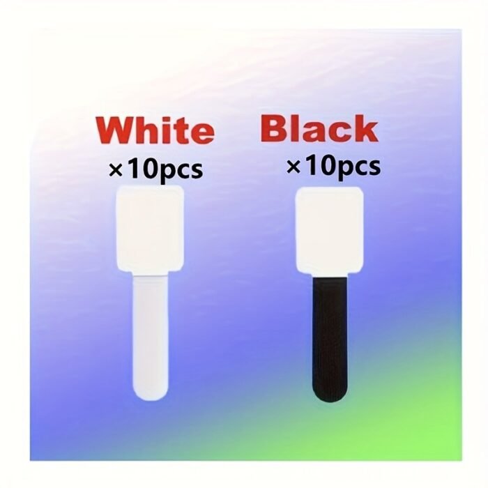 20Pcs Nylon Cable Management Clips - Black & White, Desk Organizer For Data And Computer Cables - Image 3