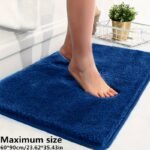 1 Thickened Microfiber Fluffy Long Plush Soft Comfort Mat Bathroom Rug Non-Slip Bath Door Mat For Bedroom Living Room Kitchen Floor Mat, Shedding And Fade-Resistant - Image 22