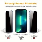 3Pcs Privacy Screen Protectors For Iphone 11 12 13 14 15 16 Pro Max Anti-Spy Tempered Glass For Iphone 16 15 14 Plus 12 13 Mini 11 12 13 14 15 16 Pro - Image 4