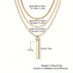 Simple Sexy Rectangular Pendant Rope Chain Necklace Set - Image 4
