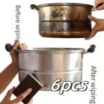 1/3/6/9Pcs, Emery Magic Wipe, Pot Bottom Cleaning Descaling Sponge, Pot Sponge Brush, Iron Rust Removal Sponge, Dishwashing Sponge Block, Scouring Pads, Power Decontamination, Cleaning Supplies, Cleaning Tool, Back To School Supplies - Image 7